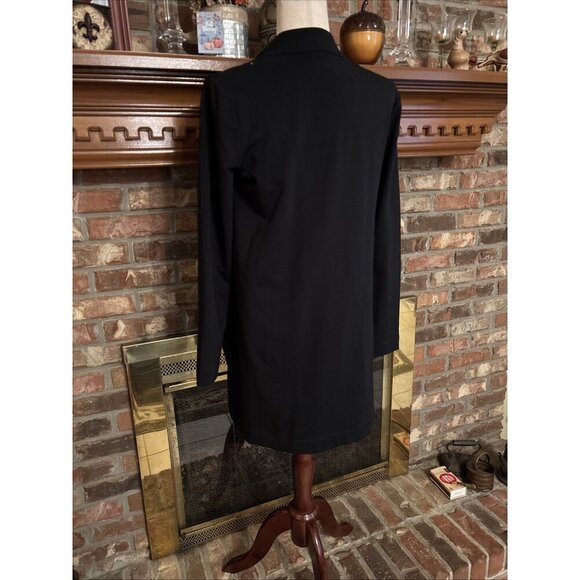 J Jill Long Black Snapfront Cardigan Size XS - Picture 3 of 6